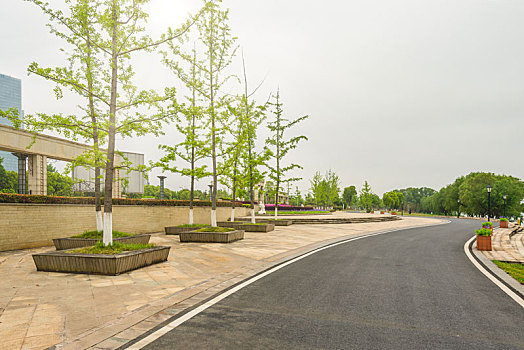 南京万景园里的园林建筑道路