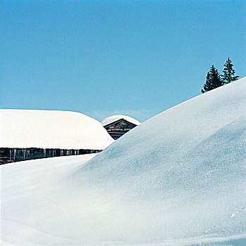 建筑,雪景