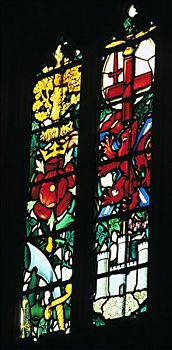不列颠之战,纪念,窗户,特写,威斯敏斯特教堂,伦敦,艺术家
