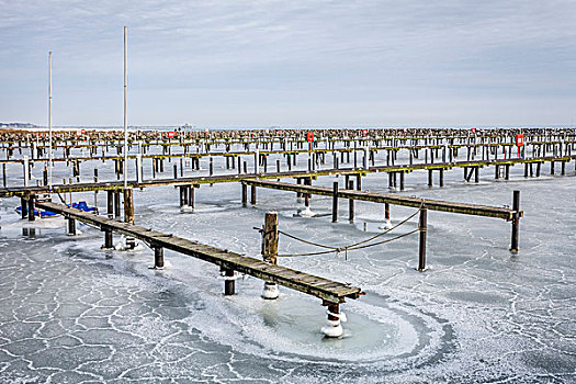 码头,冬天,石荷州,德国