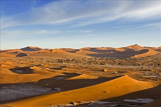 俯视,沙丘,干燥,粘土,死亡谷,纳米布沙漠,纳米比亚,非洲