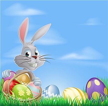 复活节彩蛋,兔子,地点
