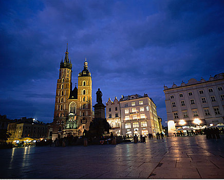 教堂,市场,广场,克拉科夫,波兰