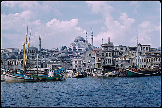 清真寺,金角湾,港口,博斯普鲁斯海峡,伊斯坦布尔,土耳其,历史