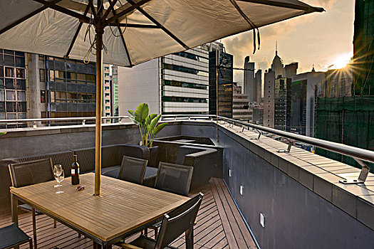 屋顶,平台,公寓,铜锣湾,香港,设计师