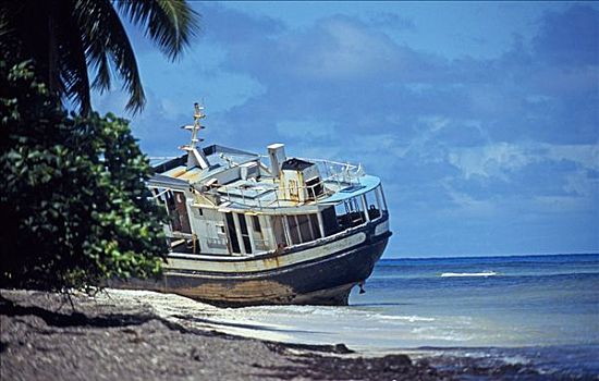 残骸,船,岛屿,塞锡尔群岛