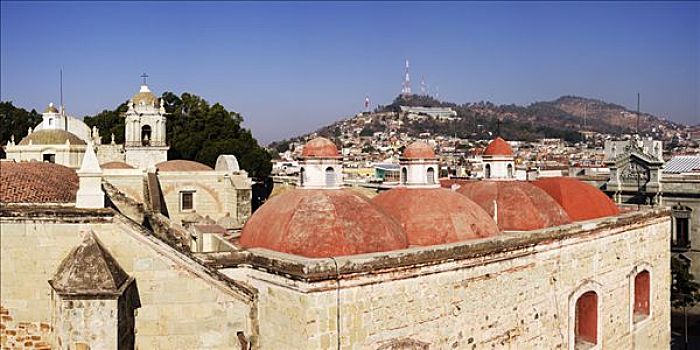 俯视,大教堂,瓦哈卡,墨西哥