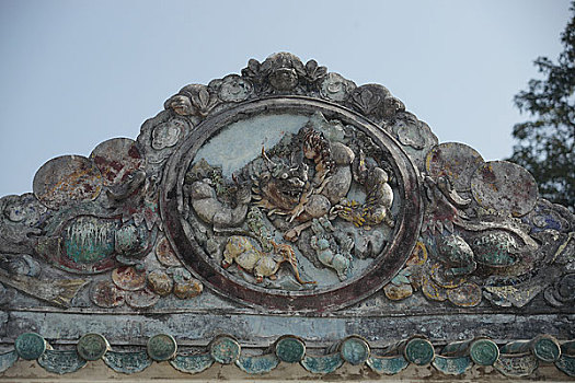 广东罗浮山古庙雕塑