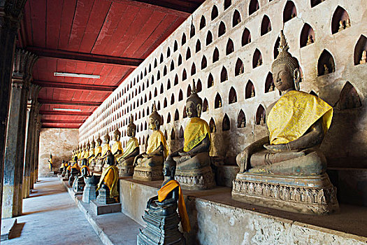 佛像,施沙格庙,庙宇,万象,老挝,印度支那,亚洲