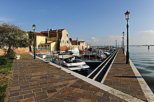 小,码头,布拉诺岛,威尼斯,意大利,南欧