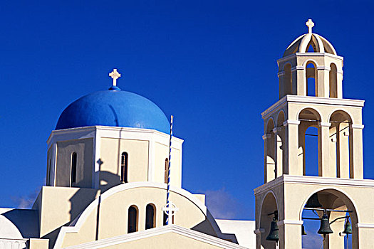 旅游,希腊,白色,东正教,锡拉岛