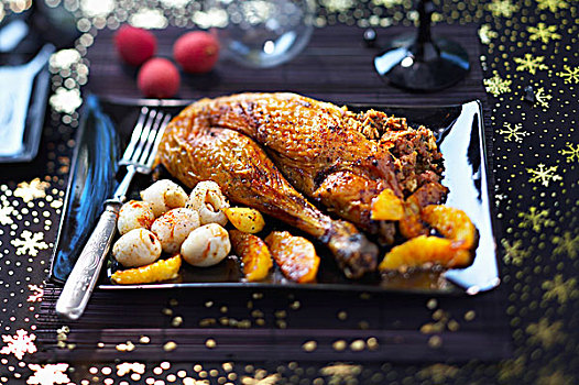 火鸡,烹饪,葡萄酒,圣诞节,水果