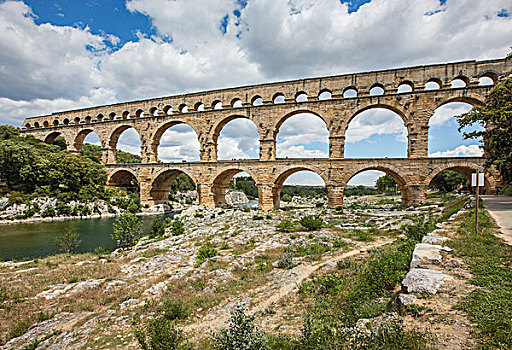 加尔桥,罗马水道,朗格多克-鲁西永大区,法国,欧洲