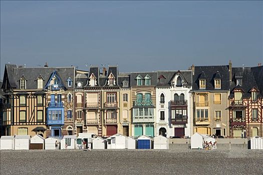 美景,房子,海边,法国,欧洲