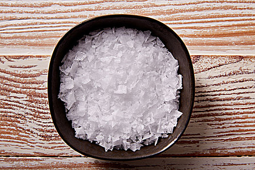 海盐,碗,木板