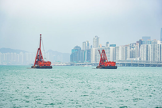 香港维多利亚港湾风光