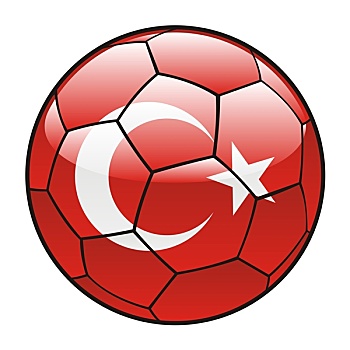 土耳其,旗帜,足球