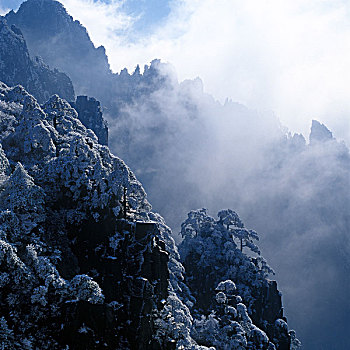 黄山西海群峰雪景