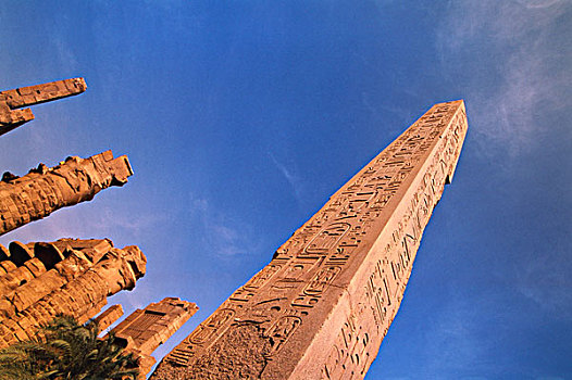 埃及,上埃及地区,路克索神庙,卡尔纳克神庙,阿蒙神,庙宇,方尖塔,中心,宫殿,大幅,尺寸