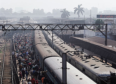 火车站,加尔各答,印度