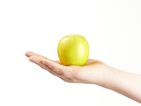 苹果,手掌,孩子,手