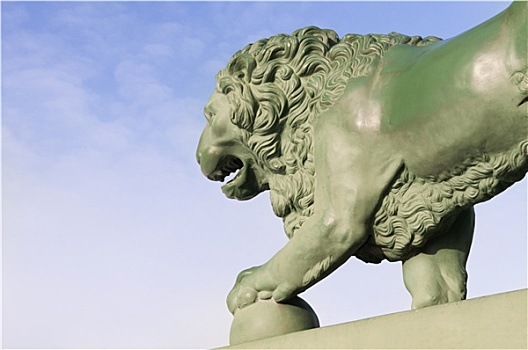 铜像,狮子,彼得斯堡