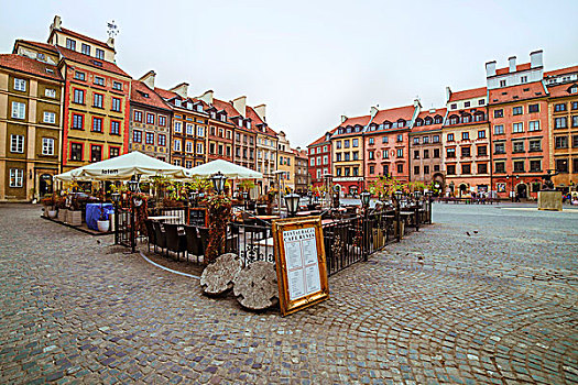 老城,市场,世界遗产,华沙,省,波兰,欧洲
