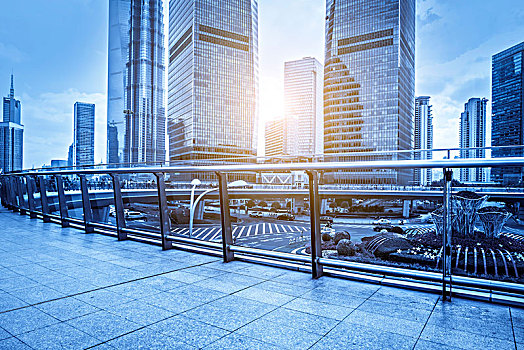 上海陆家嘴城市摩天大楼的现代建筑