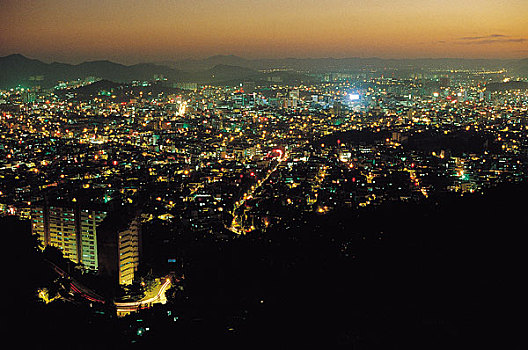 夜晚,风景,城市