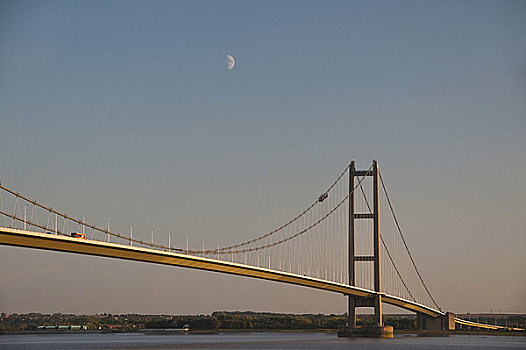 英格兰,约克郡东区,桥,吊桥,世界,半月,展示,高处,一个,支持,塔