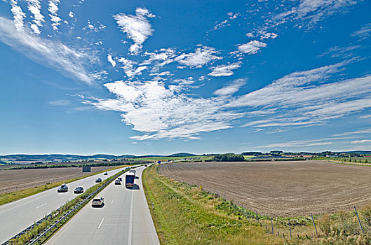 高速公路,农业,风景,萨克森,德国,欧洲