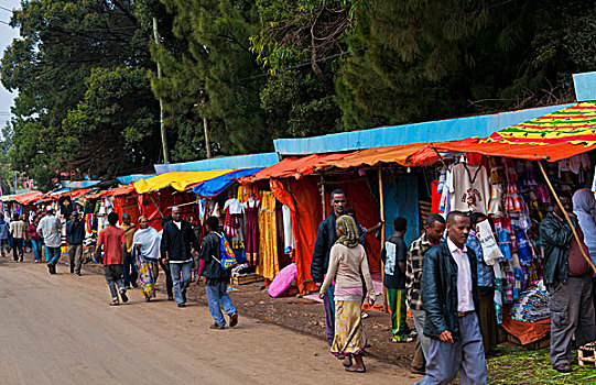 亚的斯亚贝巴,埃塞俄比亚,商店,道路,市区,货摊,出售,销售,物品