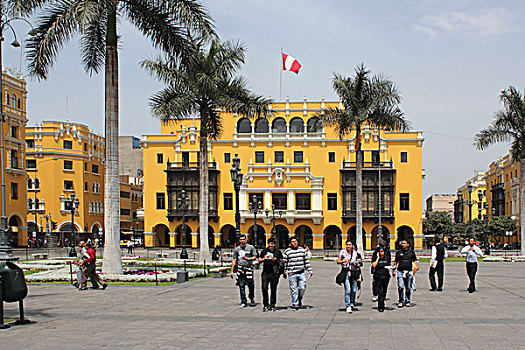 秘鲁,利马,马约尔广场,旅游