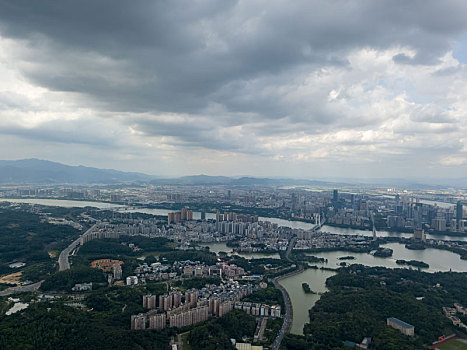 广东省惠州市惠城区城市航拍风光