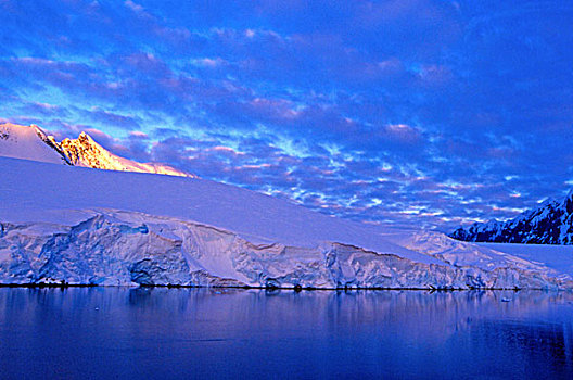 南极,日光,山