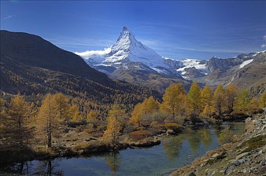 马塔角,背景,策马特峰,瓦莱,瑞士