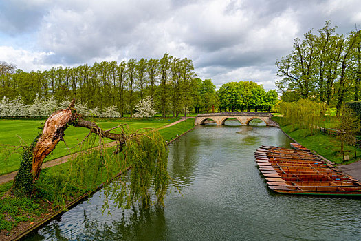 英国剑桥,春天的剑河