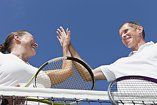 老年,夫妻,网球