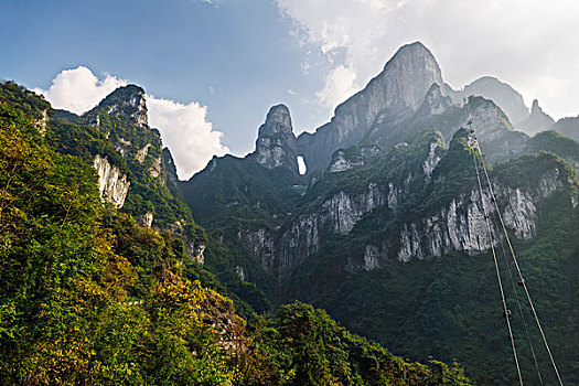 山,索道,张家界,湖南,中国,亚洲