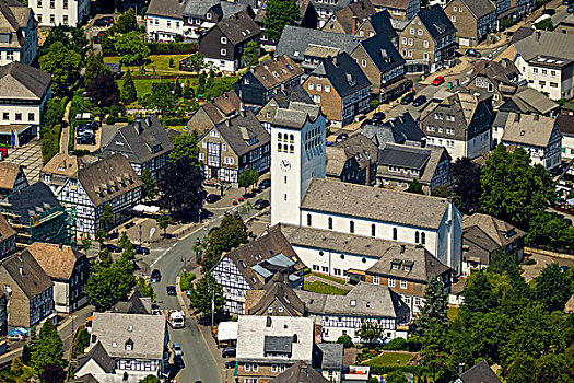 教区教堂,坏,藻厄兰,北莱茵威斯特伐利亚,德国,欧洲