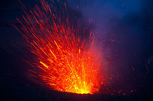 火山爆发,火山,瓦努阿图,大洋洲