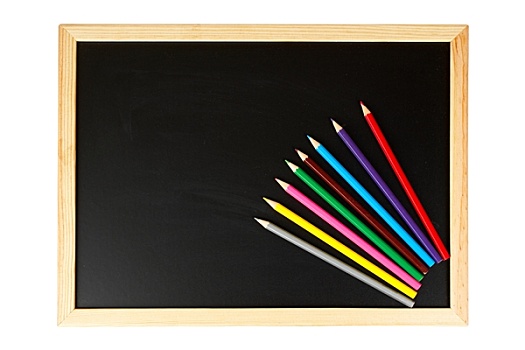 黑板,彩色,铅笔