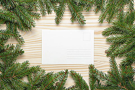 圣诞节,背景,冷杉,细枝,明信片,横图