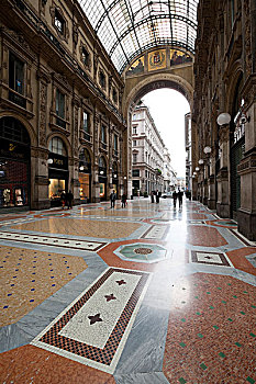 意大利米兰维多利亚二世拱廊