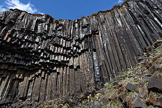 玄武岩,柱子,斯卡夫塔菲尔国家公园,冰岛,欧洲