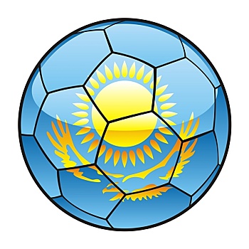 哈萨克斯坦,旗帜,足球
