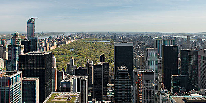 俯拍,曼哈顿中城,纽约,美国