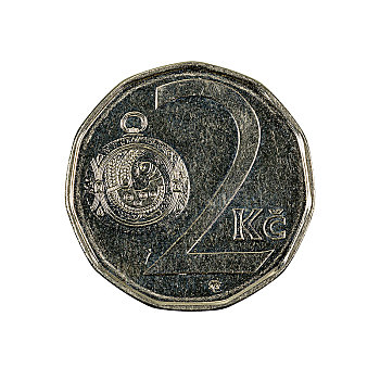 捷克,硬币,白色背景,背景