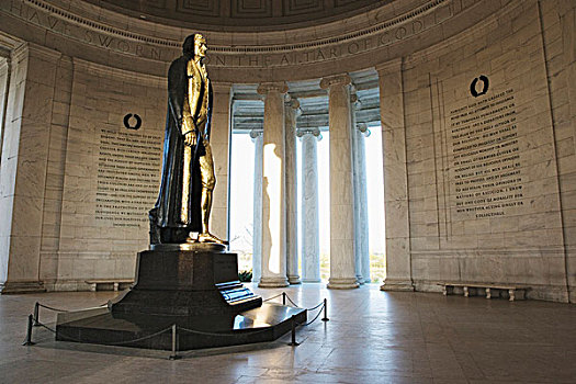 美国,华盛顿,杰斐逊,雕塑,室内,杰佛逊纪念馆