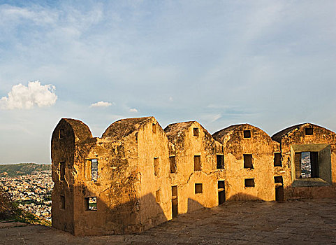 防御,墙壁,堡垒,斋浦尔,拉贾斯坦邦,印度